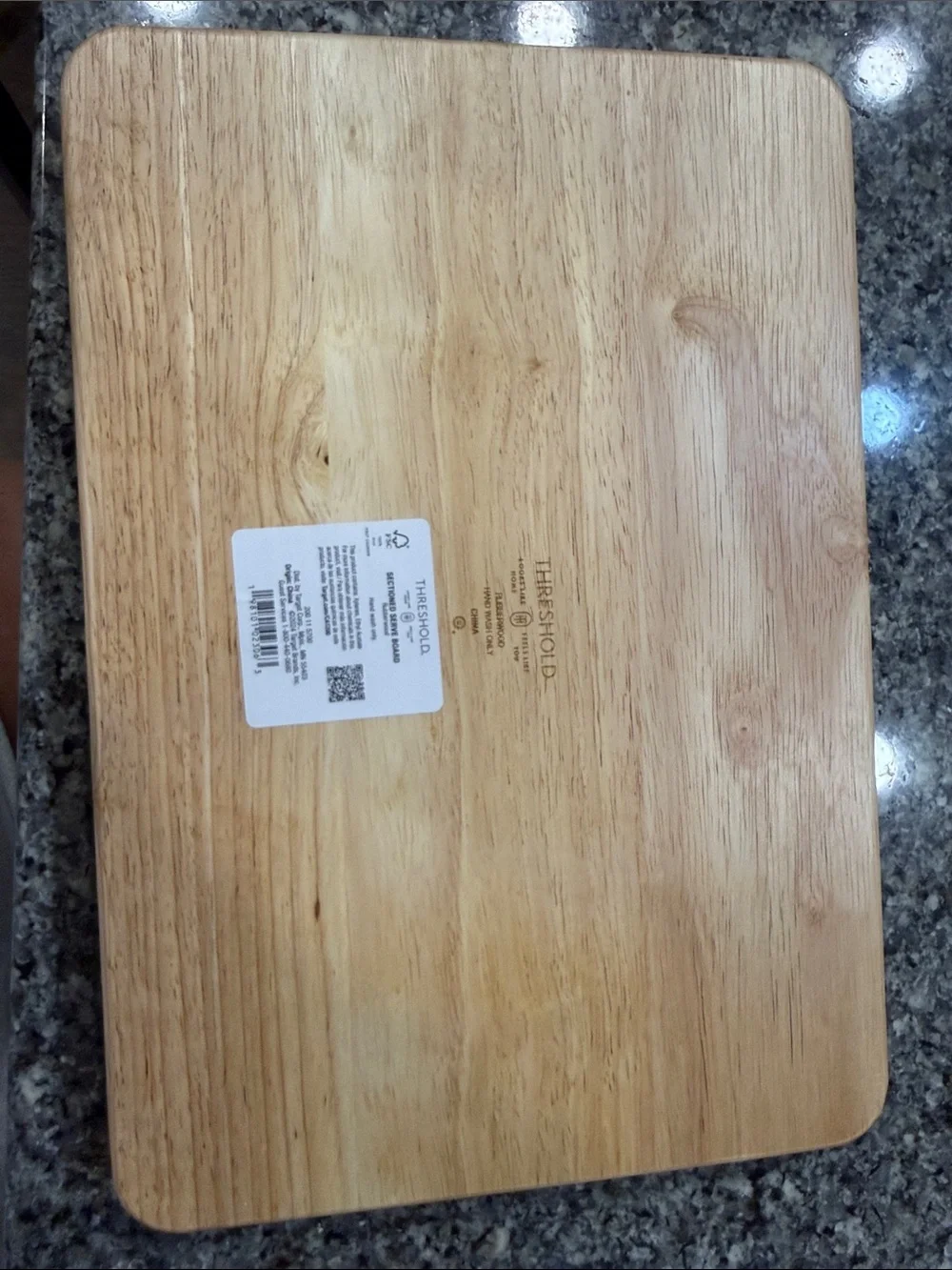 Threshold Natural Wood Sectioned Serving Tray